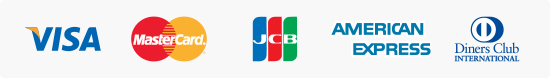 クレジットカード（VISA/MASTER/JCB/AMEX/DINERS）
